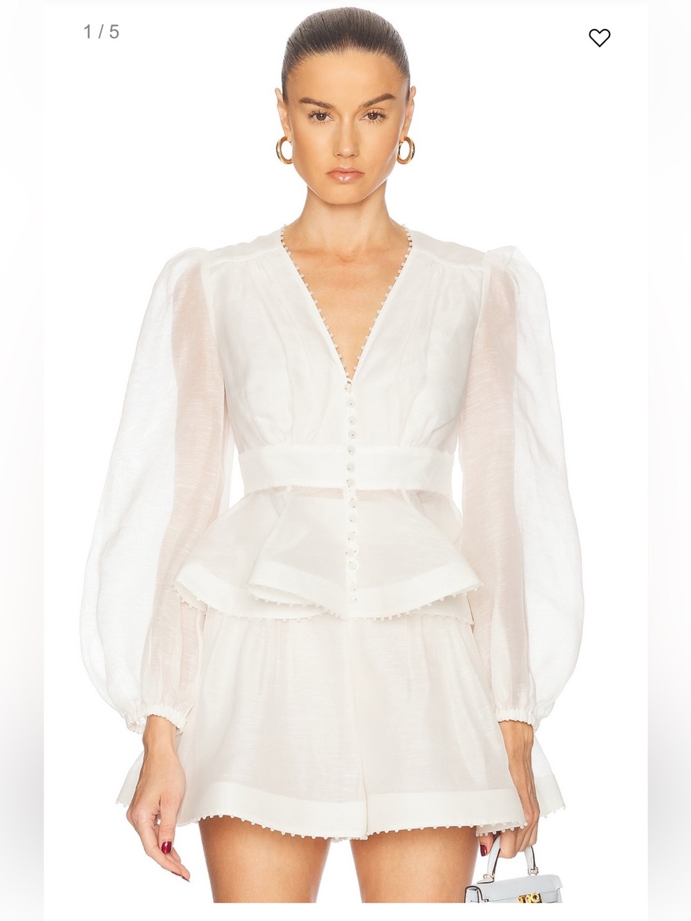 Zimmermann Dawning Beaded Blouse + Short Set - NWT US8/AU2
